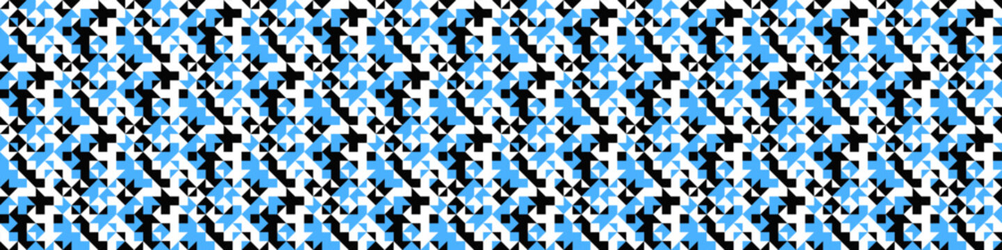 Horizontal geometric pattern background design - abstract vector illustration