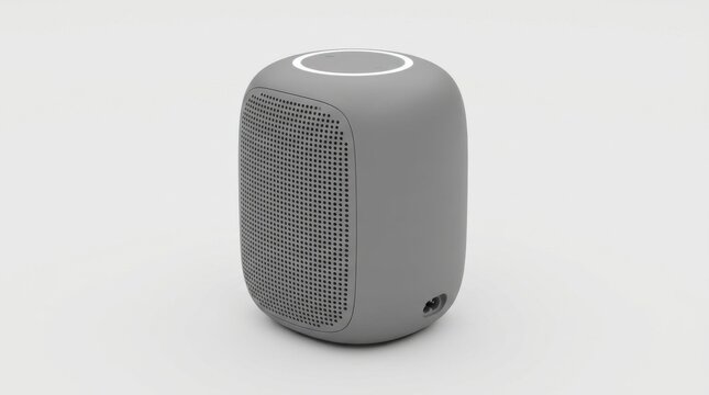 Wireless speaker unit clipart, smart audio system element, isolated on white background