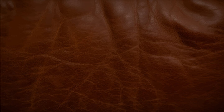A dark brown vintage leather texture background features a natural rough crocodile skin pattern on a weathered animal material surface for fashion design backdrops