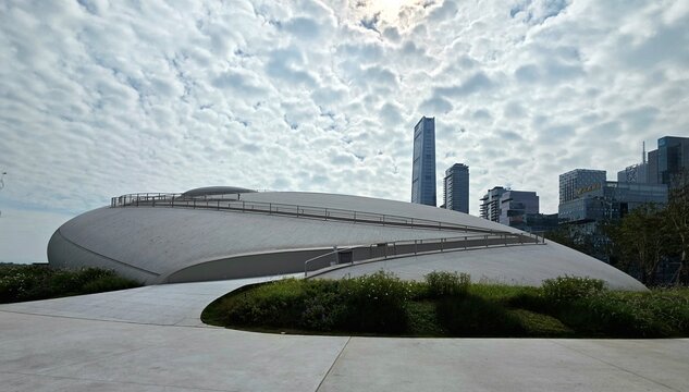 SHENZHEN, CHINA - January 15, 2026: Modern skyscrapers and futuristic architecture of China Resources Tower in the financial center of Shenzhen.