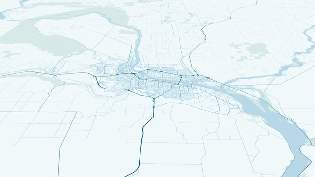 Modern minimalist vector map of Kennewick, Washington, USA. High-quality scalable illustration of Kennewick city grid, Columbia River, and Tri-Cities region for posters and design.