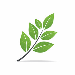 Obraz premium Green Leafy Branch Icon