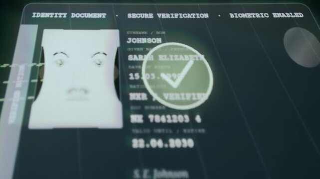 Identity verification using AI face matching with official document image, Match confirmed