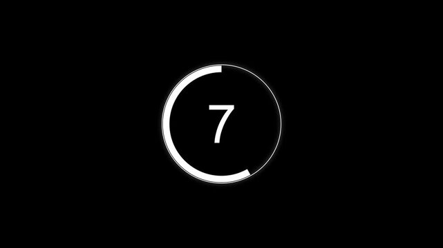 Animation video timer icon with 12 Sec. timer 12 to 0 Seconds countdown icon. motion graphic loading Clock 12 minute icon, white background 4k video animation