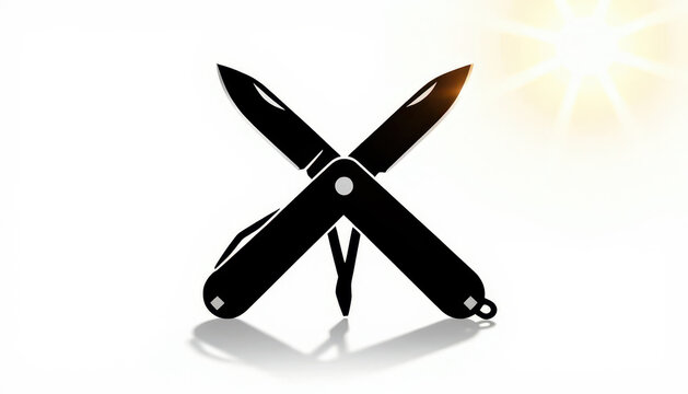 a multi-tool with two blades prominently displayed. This multi-tool showcases its functional design with blades intersecting in a dynamic way.