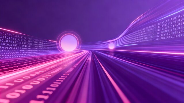 Digital data tunnel with binary code