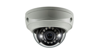 Gray dome security camera with lens and mounting base © Pablo