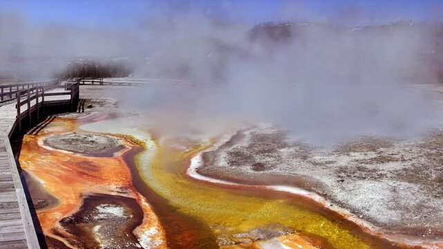 rand Prismatic Spring, Yellowstone National Park, Wyoming, USA	