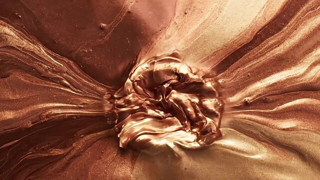 Elegant Molten Bronze and Rose Gold Fluid Abstract Background