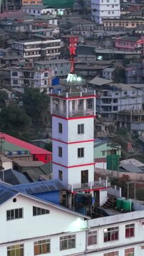 Vertical Aerial View of Kohima City Nagaland India