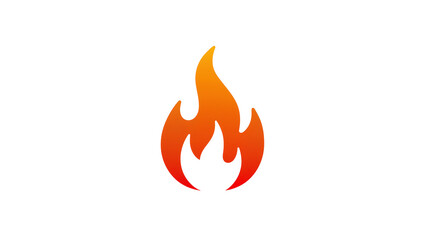 Stylized Orange Red Flame Graphic Design Element © Michal