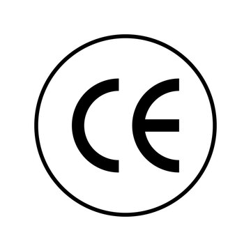CE mark icon isolate on transparent background.