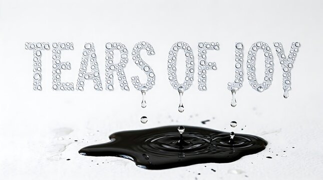 Tears of Joy: An artistic depiction of Tears of Joy using water droplets. Capturing the essence of emotion, each droplet tells a story of elation and happiness.