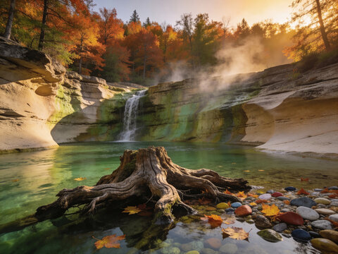 Majestic Autumn Wilderness at Lake Superior Shoreline