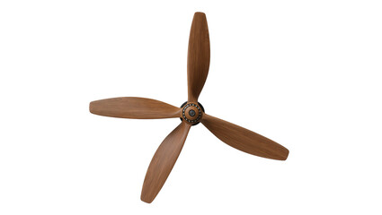 Vintage Wooden Airplane Propeller with Central Hub and Four Blades © Paula