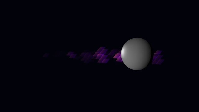 Video motion off easter egg in a black background