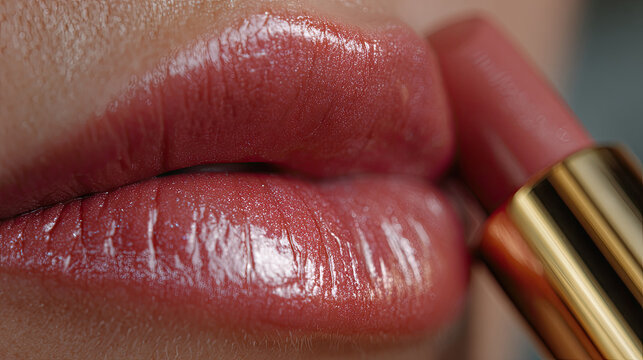 Sexy lips kissing in neon UV disco concept. Close-up of lips with lipstick, highlighting beauty and cosmetics.
