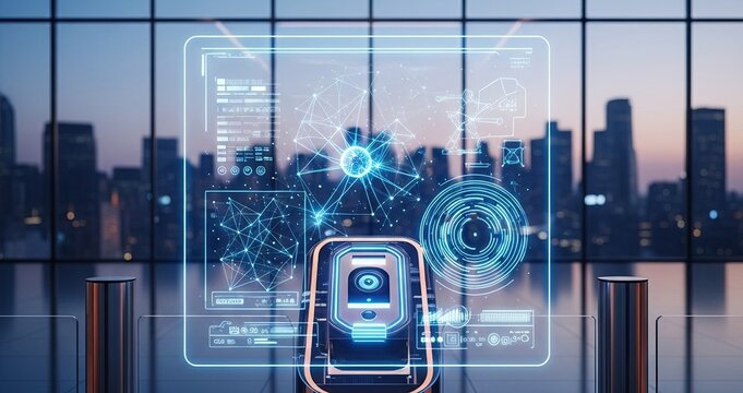 Experience the future of global connectivity and advanced data analytics in a high-tech corporate environment.