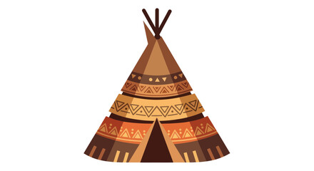 Native American Teepee Tent with Tribal Patterns © Tuku
