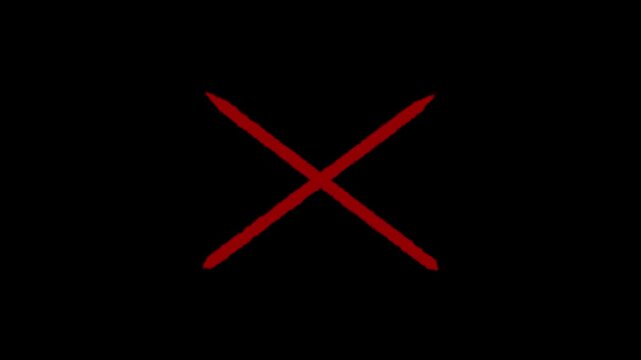 Hand Drawn Red X Mark Animation  Motion Graphics - Stop or Cancel Icon.