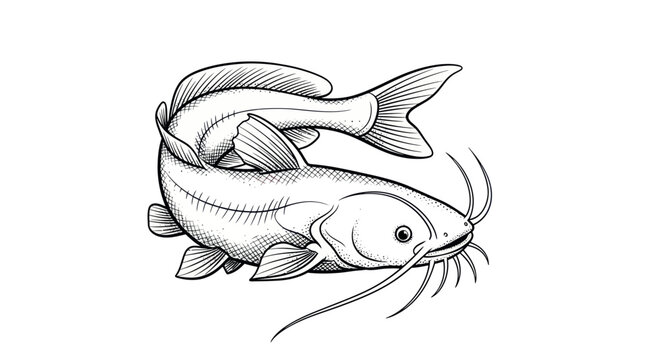 Whiskered Catfish Illustration