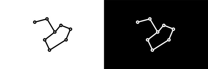 constellation outline icons in astronomy category. White and Black style linear constellation icon © Design_Farm