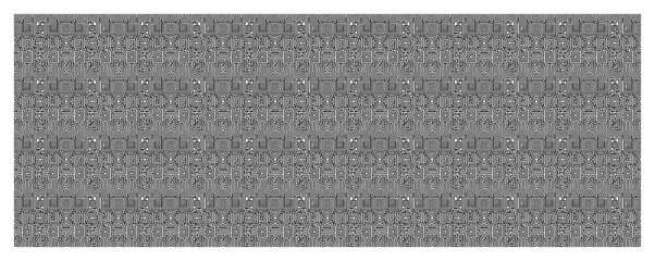 Fototapeta premium Intricate geometric ethnic pattern with tribal motifs and mosaic elements in monochrome style