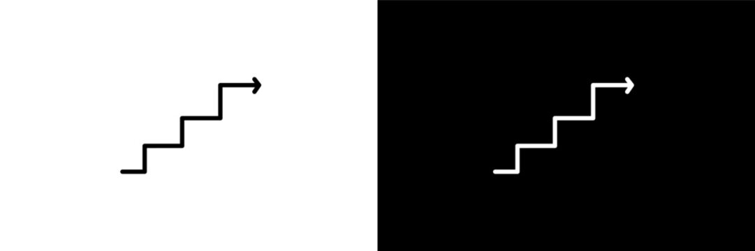 graphic arrow outline icons in business category. White and Black style linear graphic arrow icon