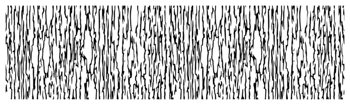 Tree bark texture with vertical jagged lines and organic wood grain patterns in hand drawn style
