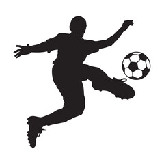 silhouette asset of a person playing ball in a floating pose. © Kak Budy