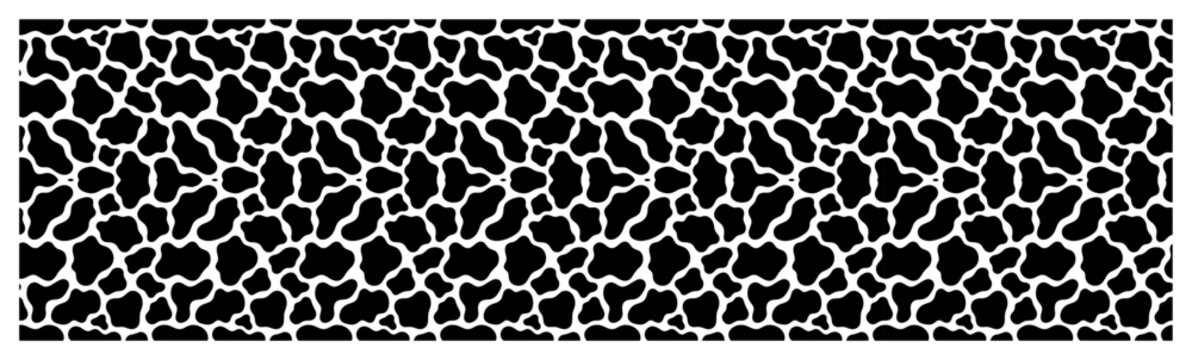Abstract cell pattern with large organic pebble shapes in monochrome vector style