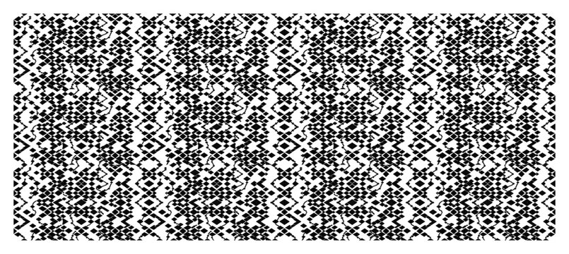 Tribal geometric pattern with diamond shapes and ethnic motifs in monochrome style
