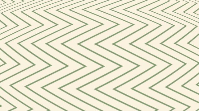 A loop animation diamond chevron pattern background,sage green and cream color with motion blur