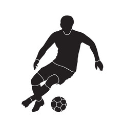 silhouette image asset of a person dribbling the ball. © Kak Budy