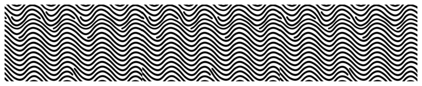 Wavy line border with flowing parallel curves in geometric style