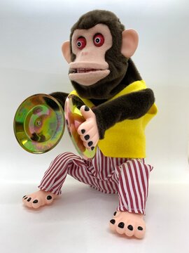 Cymbal monkey vintage toy doll