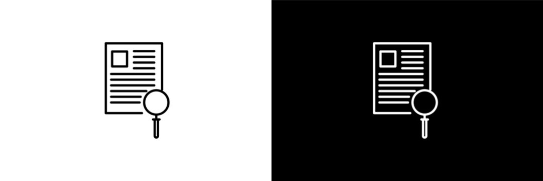 waybill outline icons in delivery category. White and Black style linear waybill icon