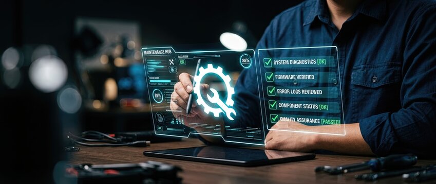 Real-time data analysis of software systems tech lab digital interface display controlled environment close-up view innovation strategies