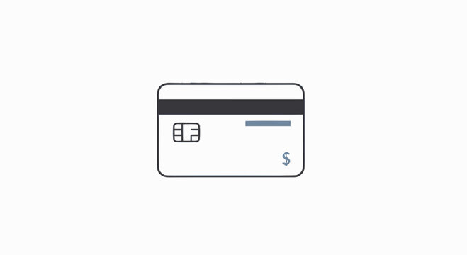 Credit card with magnetic stripe.