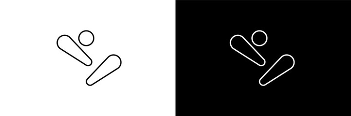 pinball outline icons in entertainment category. White and Black style linear pinball icon © Design_Farm