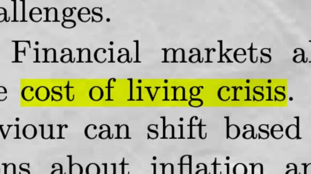 Cost of Living Crisis Highlighted in Newspaper Article Inflation Rising Expenses Economic Pressure Concept
