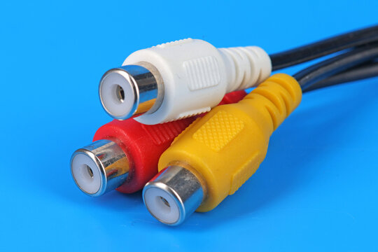 RCA connector for connecting audio and video signals. 