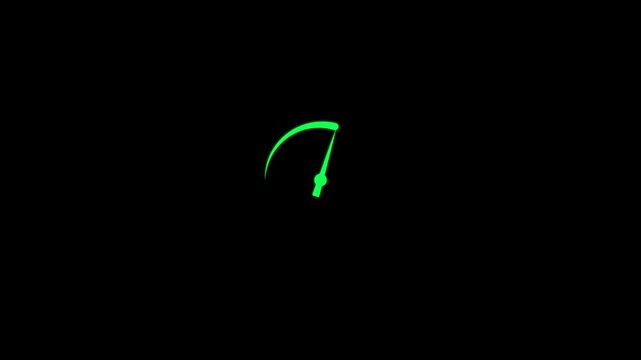 neon line Digital speed meter animation, .abstract beautiful speed meter animation red color, meter Speed Animation or speed test tachometer, 4k video.