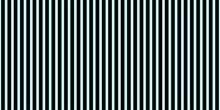 Seamless vertical stripes pattern in black and light blue. Abstract geometric background with parallel lines for textile, wallpaper, and graphic design.