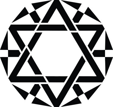 Sacred Geometry Interlocking Hexagram Star Mandala Vector