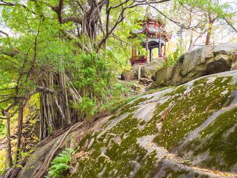 Landscape of a mountain park in Fuzhou, China.