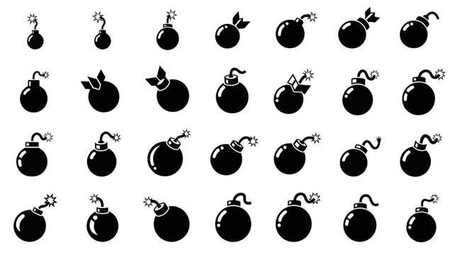 Explosive Bomb Icons Collection