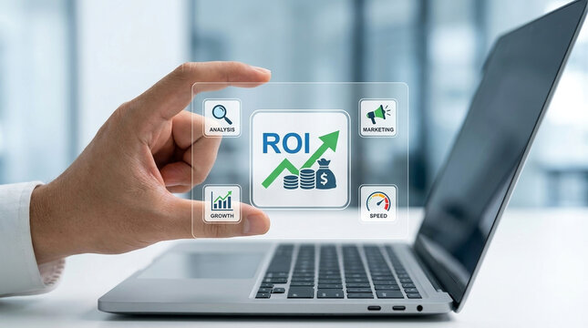 ROI strategy marketing performance, budget allocation, ROAS tracking, A/B testing insights, advertising analysis business growth, KPI dashboard optimization, digital metrics, ROI Performance Dashboard