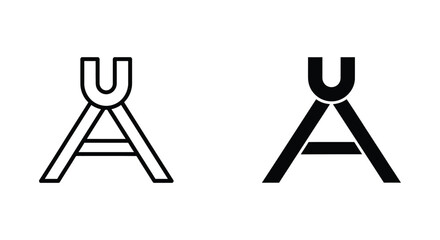 Abstract black and white Å letter icons representing Scandinavian typography and unique linguistic characters © JASIYA