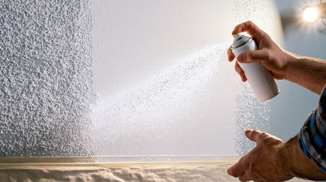 A drywall texture spray repair.